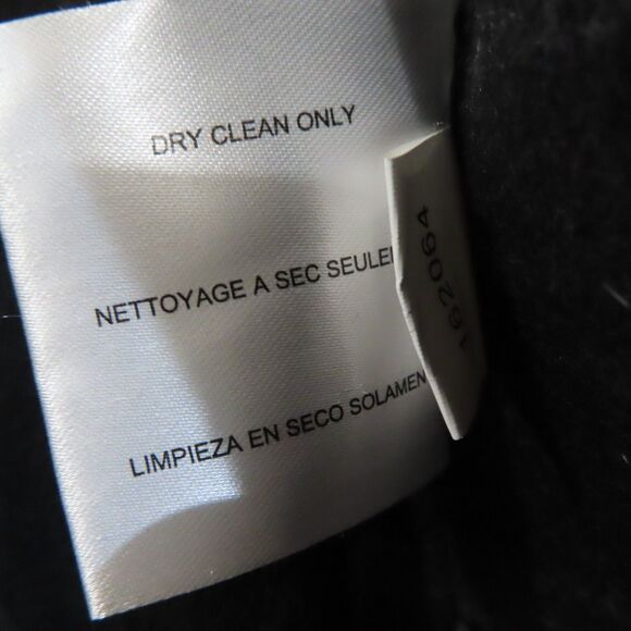 Michael Kors Fringe Belted Wrap Coat Medium Black Light Gray Plaid Wool Blend - Picture 10 of 14